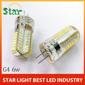 Free shipping AC 220V High Power 6W G4 64LED Lamp Replace 50W halogen lamp 360 Beam Angle LED Bulb lamp white or warm white