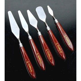Espátula 5 Different Pintura del acero inoxidable del cuchillo rascador de aceite Pallet Cuchillo del artista