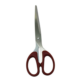 Stainless Blunt Tip Scissors Color Dark Red Handle 7" X 2.5" Pack of 3