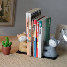 Cat small resin bookend book end books bookends desk shelf doll book holder bookholder