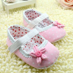 Pretty Dot flower Boys Girls Shoes Soft Bottom Shoes Toddler Shoes Shoes Free shipping &Drop shipping