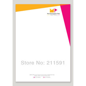 Wholesale Letterhead, Business Letterheads, A4(21*29.7cm), 120gsm Wood Free Paper, 3 Colors Printing,