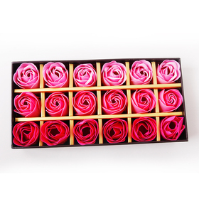 Free Shipping 18pcs/pack High Quality Valentine Gift Cleaning Bath Rose Soap Wedding Favor Soap With Gift Box MR0093 A