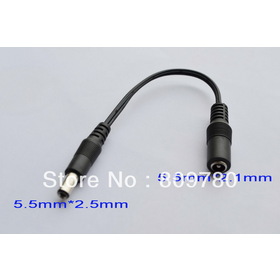 10pcs 5.5mm / 2.1mm TO 5.5mm / 2.5mm DC Plug adapter Conversion Cable +Free shipping