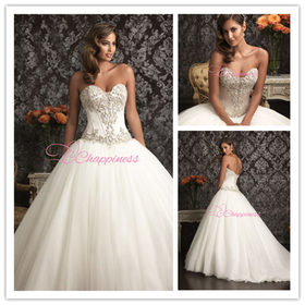 Fashion Wedding Dress Bridal Gown Sweetheart Floor Length Wedding Dresses Plus Size