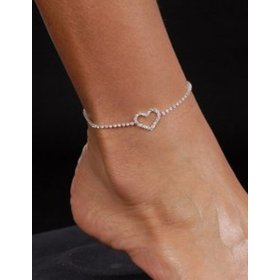 Beauty online New sexy Fashion RhineStone Fashion Heart Anklet LC0667