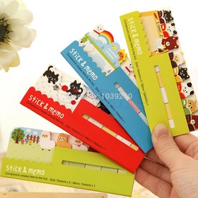 E74 Free Shipping Cute Funny Post It Sticker Bookmark Memo Marker Point Flags Sticky Notes New