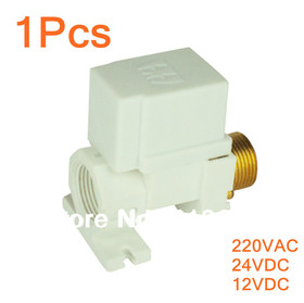 Free Shipping! 3/4" Plastic solenoid valve,water valve,12VDC 220VAC 24VDC,Internal thread in and External thread out