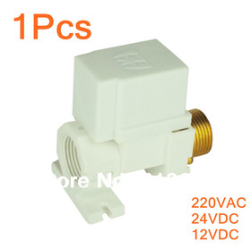 El envío gratuito !3/4 de la válvula "Plastic solenoide , válvula de agua , 12VDC 220VAC 24VDC , rosca interna y externa hilo fuera