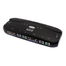 4-Port USB 2.0 KVM Switch with 4 Sets PC1/PC2/PC3/PC4 of Cables for PC 83023