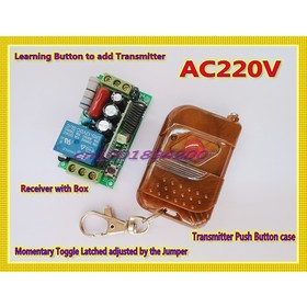 220V 1CH RF Wireless Remote Switch Receiver&Transmitter Light Lamp LED SMD ON OFF Switch10A Relay Momenrary Toggle 315/433.92