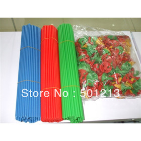 Free shipping 100 Sets /lot 30cm cartoon latex Balloon Stick/Pole Colorful Sticks