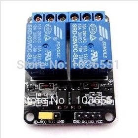 2pcs/lot 5V 2 relay expansion board Relay Module with optocoupler protection for Arduino ARM