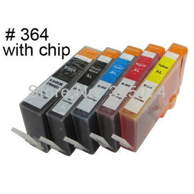 5 чернильный картридж с чипом совместимый для HP 364 / 364XL Photosmart C6380 C5324 C5388 C309a C310a