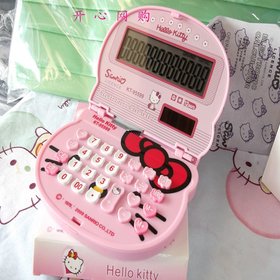 Hotsale + Hello Kitty de 12 dígitos Calculadora solar / calculadora plegable / calculadora electrónica / Contador / / encantador / el envío libre de la historieta