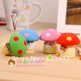 wholesale bulk retail multifunctional Mushroom pencil sharpener eraser boxed pencil eraser