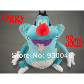 38CM Oggy and the Cockroaches Fat Cats Toys Stuffed & Plush Animals Toys for Children Soft Vivid Toys Dolls & Stuffed Toys