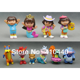 New Random 10pcs Dora the and her friends figure 2" Free shipping