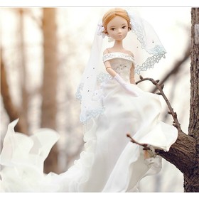 Free shipping! Kurhn doll Chinese Doll 29cm 9051 Joint Body Classical Wedding Dress- Dream 2 white knuckle girl's Romantic dress