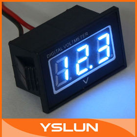 0.4" Mini Waterproof Digital Voltage Gauge Car Battery Voltmeter 3.0-30V DC Blue LED Volt Meter #100018