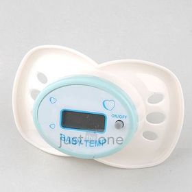 Digital LCD pacifier thermometer nipple soft safe