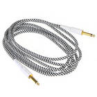 Guitar Cable 3M/10FT Black and White Cloth Braided Tweed Guitar Cable Cord for Musical Instrument