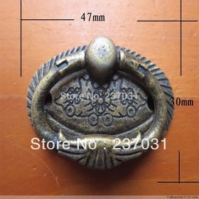 47 * 30 mm antique desk drawer handle/handle/cabinet/chest decoration shake handshandle