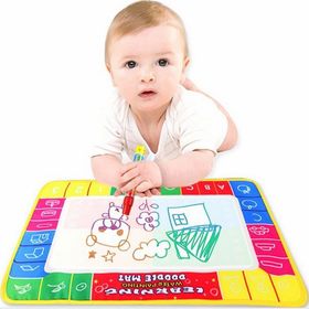 Free Shipping 29x19cm Kid Water Drawing Mat with Magic Pen Aqua Doodle Child Painting Writing Board