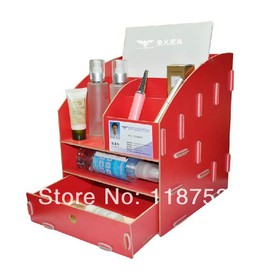 Free shipping Multi-lattices fashion wooden Storage Box Desktop file Storage box collection box