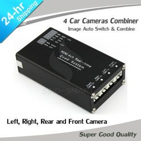 Autó négy kamerát kép Switch közösítő doboz bal, jobb, első és hátsó parkolóradar kamerarendszer 4 Kamerák Videó vezérlő