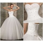 Cheap Price ! 2014 New Free Shipping A Line Sweetheart Beading White / Ivory Wedding Dresses OW 2039 In Stock