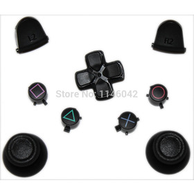 Black Full Sets Replacement Parts Buttons For 4 PS4 Controller repair parts