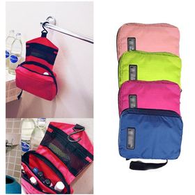 Free Shipping Travel Cosmetic makeup Toiletry Purse Holder Beauty Wash Hanging Portable Bag Organizer Zippered case