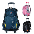 New Trolley school bag male primary school students travel schoolbag detachable female child school bag on wheels free shipping