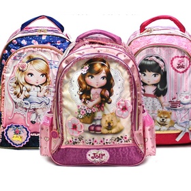 High Quality Mochilas Kids Cartoon School Backpack Bags for Girls Lovely Sweet Lace Embroidery Knapsack Nylon Satchel