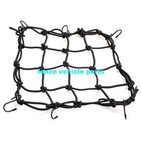 Free Shipping Motorbike Motorcycle Cargo 6 Hooks Hold Down Net Bungee - Black