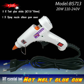 EU Plug 20watt ON/OFF Switch hot melt glue gun,adhesive gun,hair extension tool, 1 pcs/lot