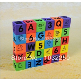 New EVA Fun Foam Blocks English Digital Six Area Soft Blocks