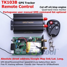 103B Vehicle GPS tracker Remote Control Portoguese Manual OK Quad band SD card GPS 103 crawler PC&web-based GPS racking system