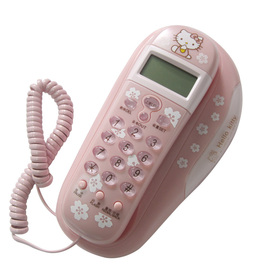 Free Shipping Corded Phone Cute telephone Cartoon Phone Machine Wall Landline Table Phone Pink