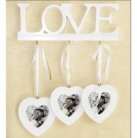 Free shipping retail and wholesale garden style LOVE wooden hanger with photo frame