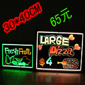 30CM*40CM electronic neon board 30 40 tablet glass blackboard counter led advertising board