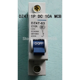 DZ47 1P 10A DC 125V Circuit breaker MCB 1 Poles C45