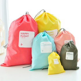 Hot Portable Waterproof Drawstring Storage Bags Set for Travel 4Pcs Size XS+S+M+L Free Shipping