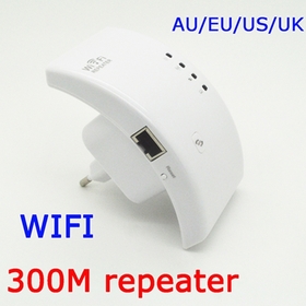 Wireless-N Wifi Repeater 802.11N/B/G WPS Network Router Range Expander 300M 2dBi Antennas Signal Boosters Free Drop Shipping