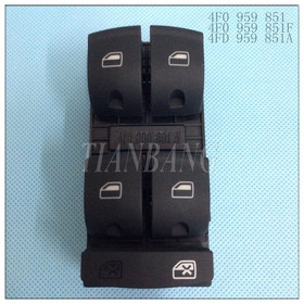 High Quality Power Window Switch For AUDI A6 C6 OE: 4F0 959 851/ 4F0 959 851F / 4FD 959 851A +free shipping!