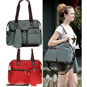 Fashion mummy bag, euro twill material and insulated bottle bag bag diaper bag and the pregnant woman