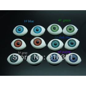 60Pcs(30pair) Half Oval Plastic Doll Eyes Mix color BJD EYES 10*14.5mm Wholesale A00841