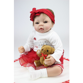 Lovely 22 Inches Silicone Reborn Dolls Realistic Hobbies Handmade Alive Doll For Girls Safe Classic Toys