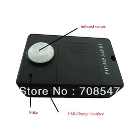 Freeshipping PIR MP.Alert Infrared Sensor Alarm Anti-theft Motion Detection GSM Alert Black TOP-SELLING inretail box Chinapost